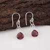 Rhodolith Edelstein Schmuck, Handgefertigter Silberschmuck, 925 Sterling Silber Ohrringe, Wunderschöne Silberohrringe für Hochzeitsgeschenk