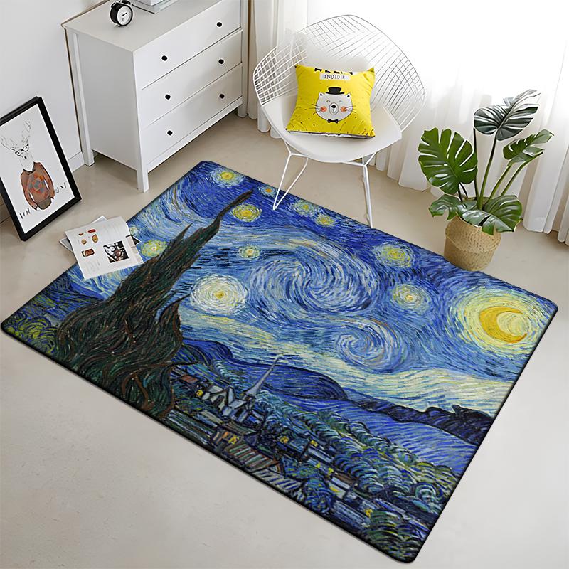 Famous Paintings Art Printed Carpet for Living Room Large Area Rug Soft Carpet Home Decoration Mats Boho Rugs Dropshipping