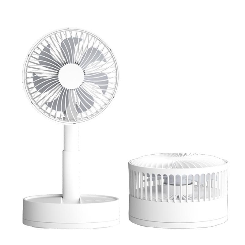 Compact Foldable Office Desk Fan: Rechargeable, Oscillating, Strong Wind, Long Battery Life, Portable for Student Dorms