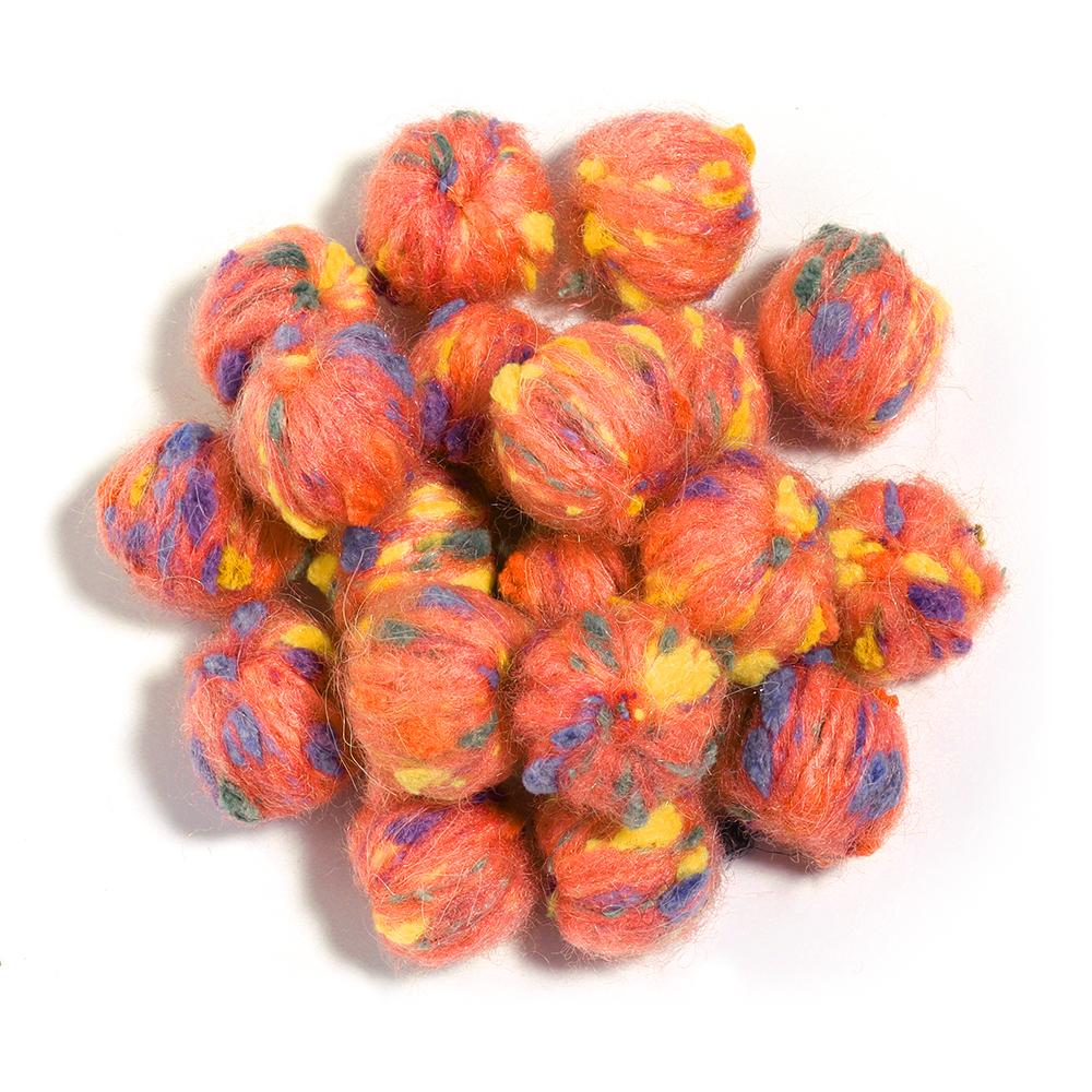 10pcs Plush Mohair Ball Beads Colorful Soft Pompom Beads For DIY Jewelry Making Handmade Clothing Earrings Decor Accessories