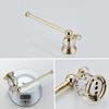 WOLIBEER Crystal Gold Toilet Paper Holder Hand Towel Ring Crystal Bathroom Accessories Set Modern Paper Towel Holder Include 2 Pieces Bathroom