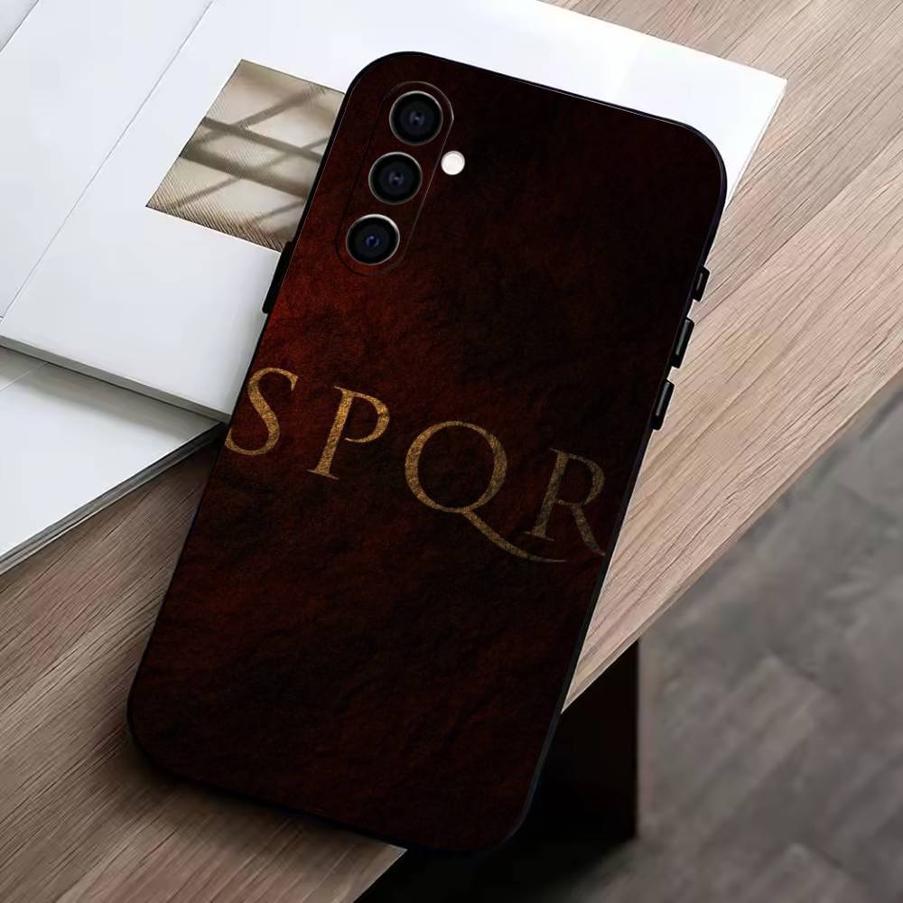 

SPQR R-Roman Empire SPQR Phone Case For Samsung Galaxy A73,A72,A71,A70,A53,A52,A51,Others Soft Black Cover Samsung a12