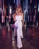 Stylish European & American Feather Strapless Jumpsuit