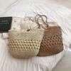Hollow Paper Rope Straw Bag Seaside Hand-woven Bag Large Capacity Shoulder Tote Bag Women's Vacation Beach Bag
