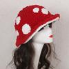 High Quality Carnival Party Crochet Mushroom Knit Bucket Hat Costume Accessories for Lady