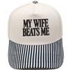 MY WIFE BEATS ME Fun embroidery color matching truck driver hat men's and women's casual sunshade baseball cap