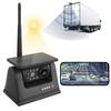 HUAJUN Wireless Solar Backup Camera, Adopts AHD Technology, 1080P, 140° Wide Angle, Night Vision