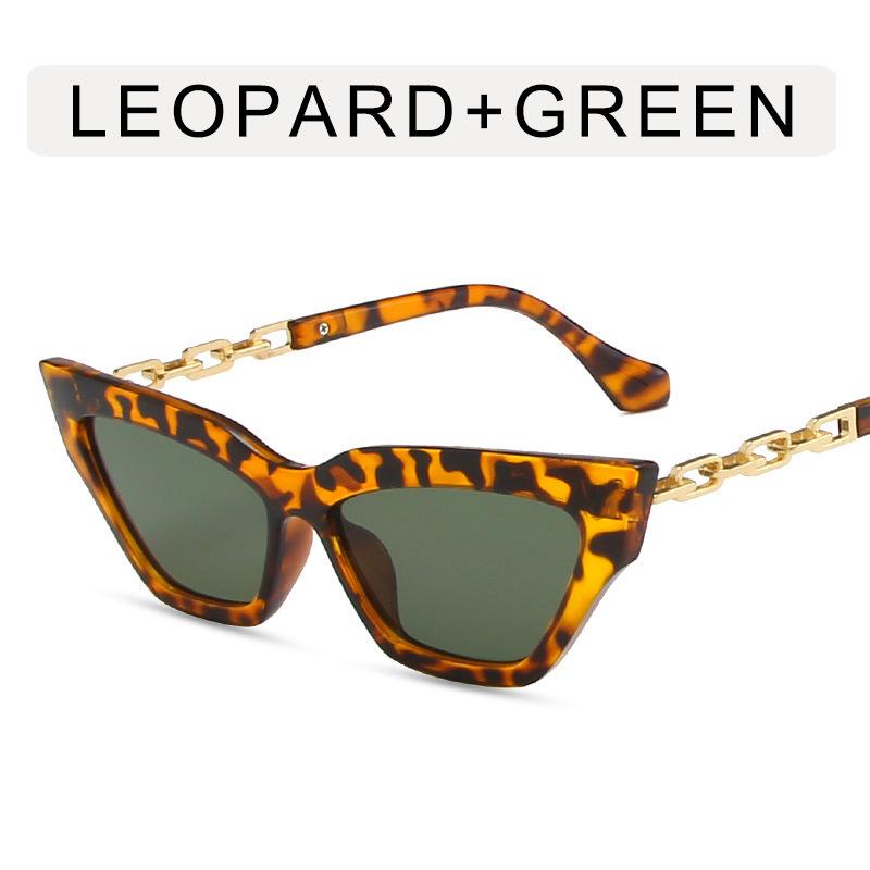 New Fashion Sunglasses Women Cat Eye Shape Metal Chain Leg Sun Glasses Women European American Style Women’s Sunglasses
