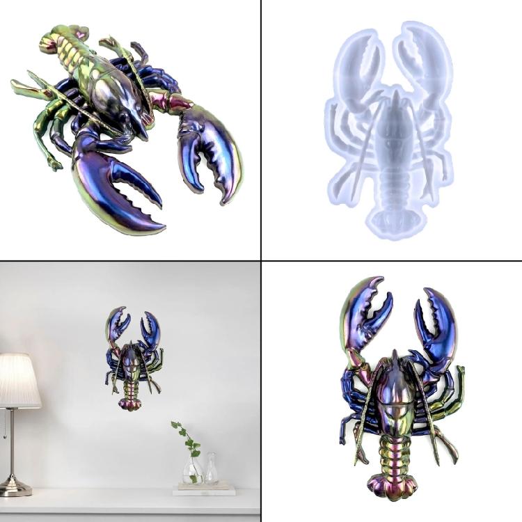 Lobster Wall Hangings Silicone Mold,Animals Epoxy Casting Mold for Wall Decor
