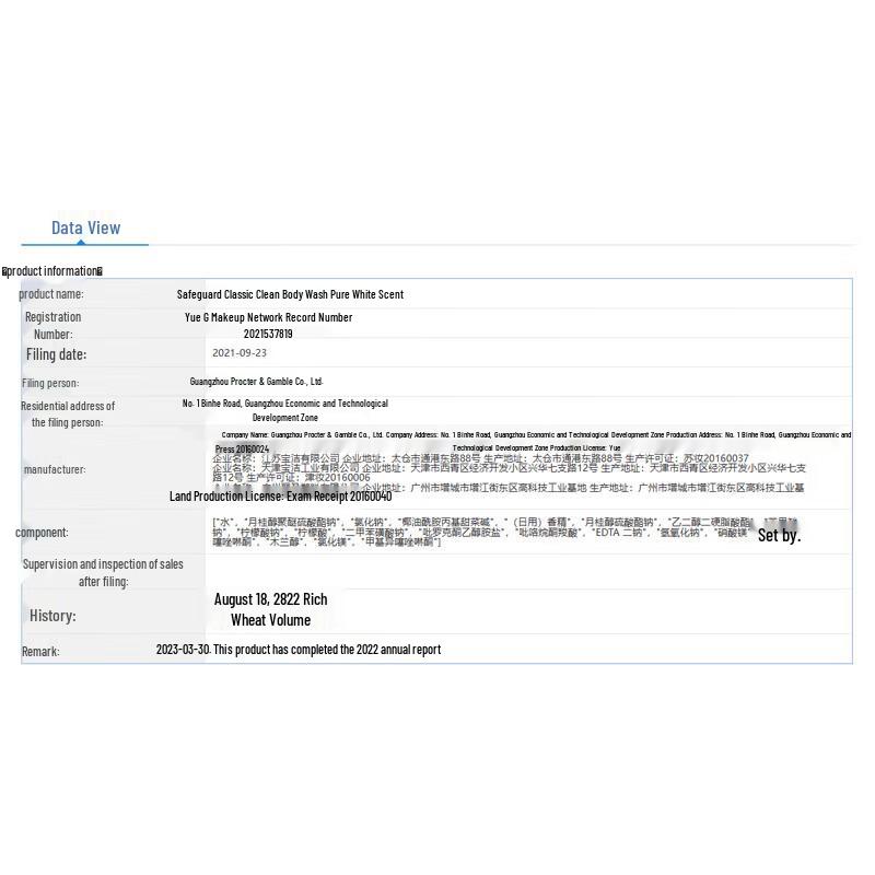 Safeguard Pure White Clean Body Wash