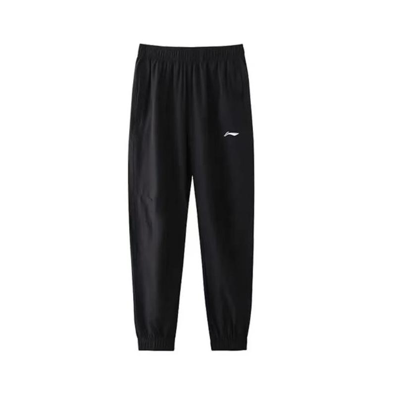 Li Ning Logo Printed Short Sleeve T-Shirt And Cuffed Pants Casual Sports Set Men Sets White Black ATST633-2+AYKT415-1