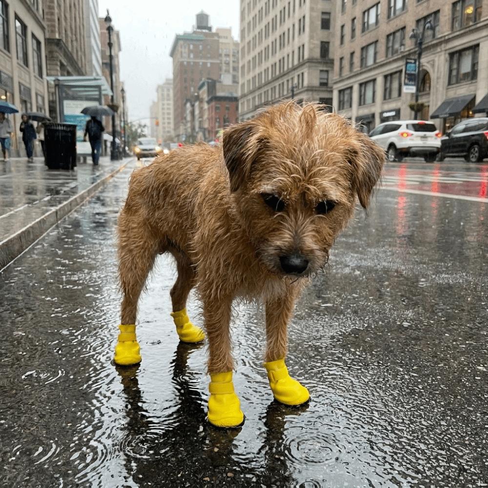 4PCS Breathable Dog Mesh Shoes Adjustable Anti-slip Pet Socks Pet Boots  Outdoor Walking
