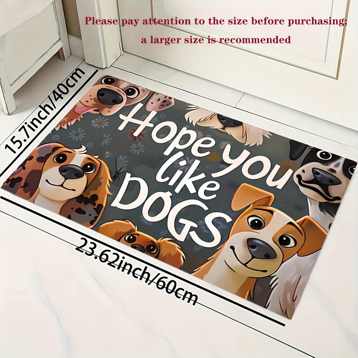 

Прекрасный коврик для двери с рисунком собаки, мягкий и удобный, можно стирать в машине, нескользящий кухонный ковер, ковер для гостиной, коврик для спальни 40cm x 60cm