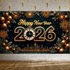 2026 New Year Display Golden Balloons Happy New Year Banner Year 2026 Banner Sparkling Effect For Holiday Event