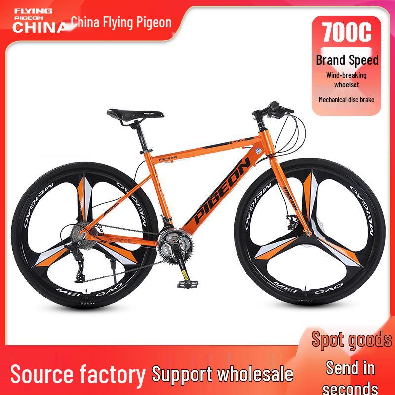 700C Road Bike with Spoke Wheel: Unisex Mountain Bicycle with Variable Speed