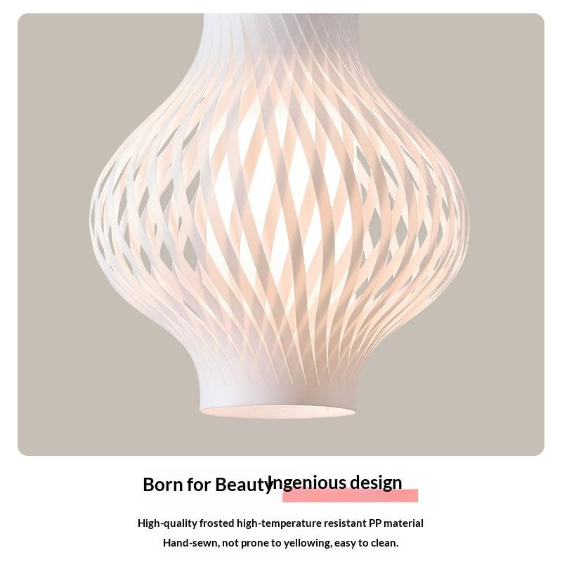 PP Material Bird's Nest Lampshade Simple Artistic Creativity Bedroom Headboard Pendant Light