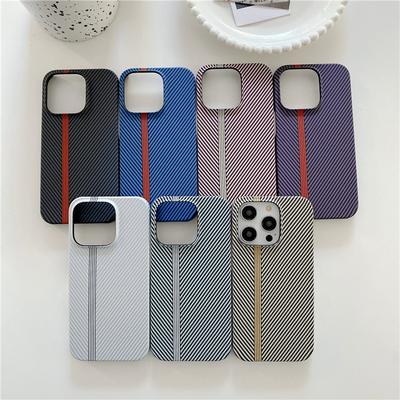 Coque de téléphone Lignes Fibre de Carbone Voiture de Sport de Course pour iPhone 12 13 Mini 11 14 15 16 17 Pro Max Air Track 17ProMax Housse PC Funda