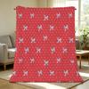 Printed Flannel Blanket Bow Collection, Soft Skin-Friendly Plush Throw, Cozy Warm Home Decor for Christmas & Halloween