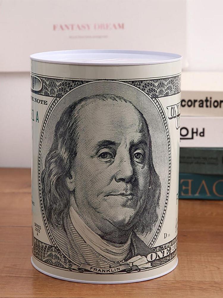 Buy US Dollar Money Box Safe Cylinder Piggy Bank Banks For Coins
