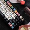 Sweet Crisp Keycaps 152Keys Cherry Pbt Black And White Desserts Feasible Customized Ansi/Iso Layout 7U Space Bar Keycaps