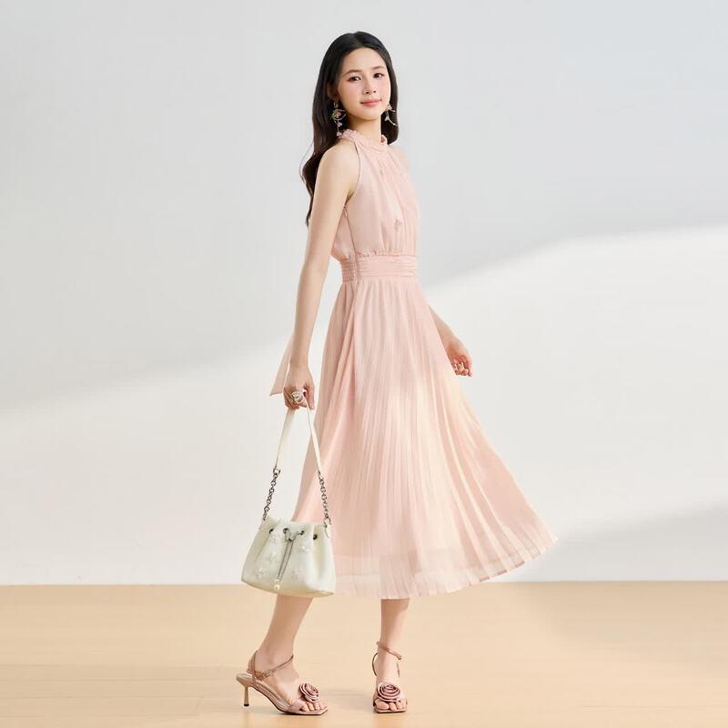 IEF Elegant Woven Sleeveless Mid-Length Dress