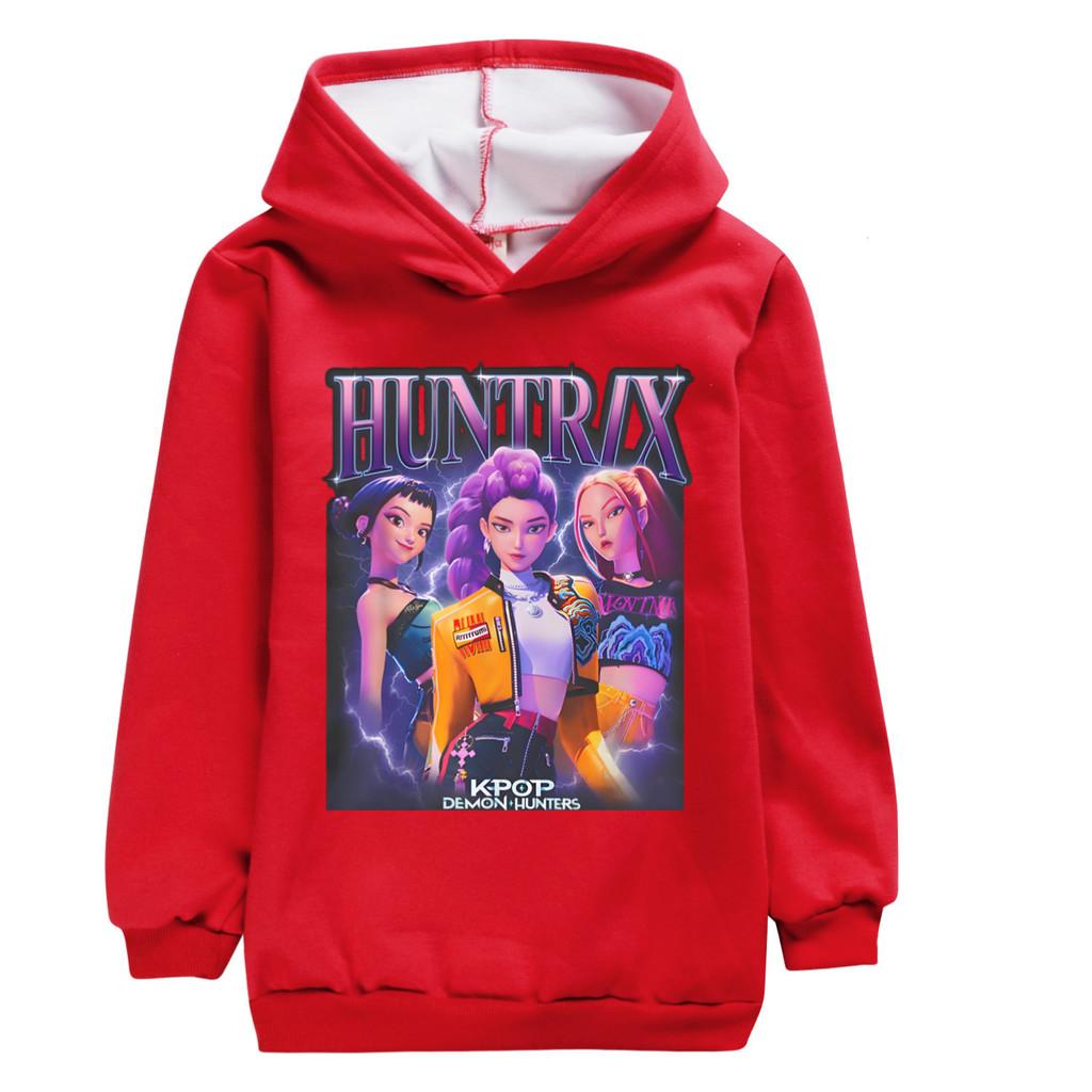 5029 Children Girls Cute Kpop Rumi Zoey Mira Casual Long Sleeves Velvet Warm Winter Hoodie