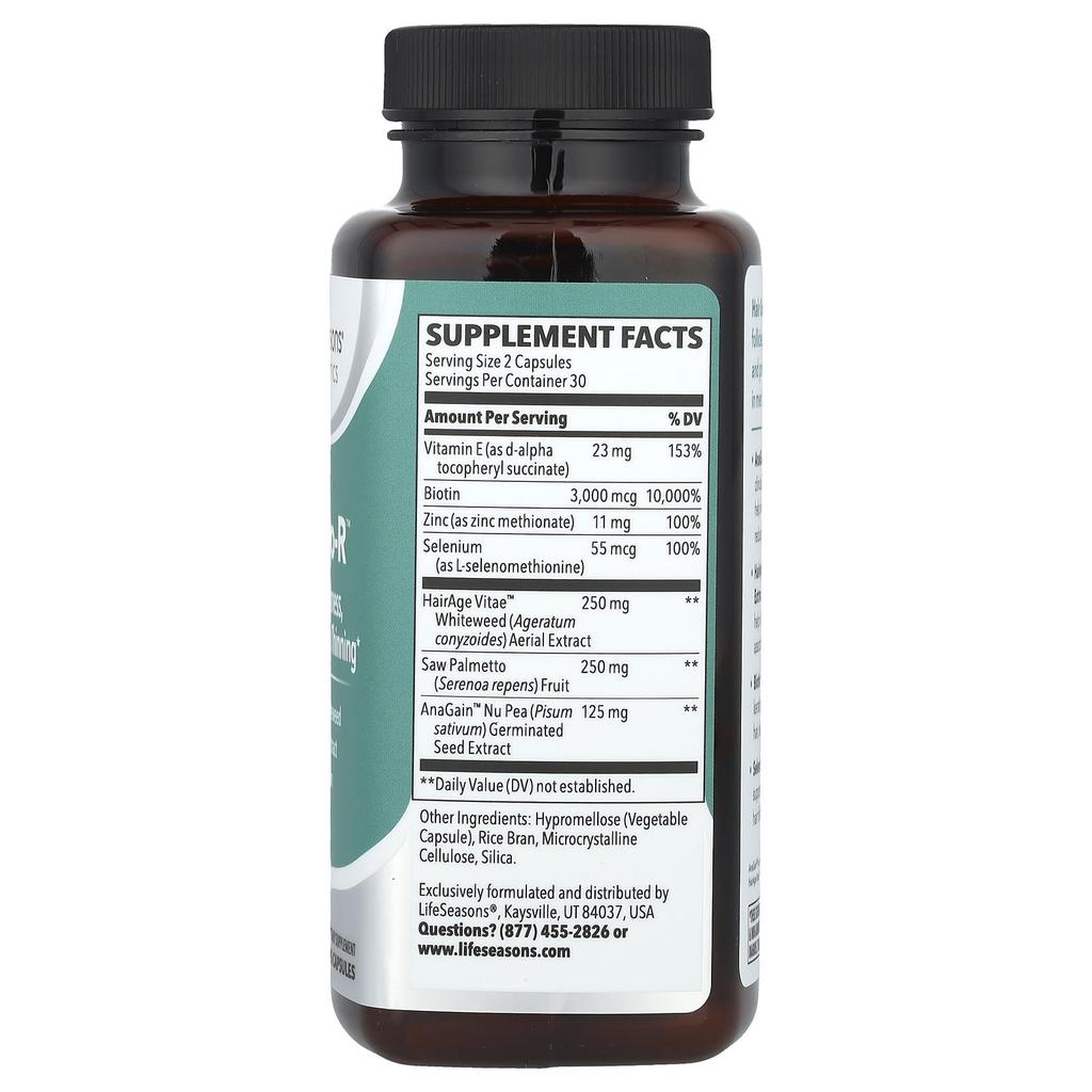LifeSeasons, Therapeutics, Hair Glo-R™, 60 Veggie Capsules