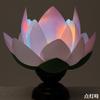 Buddhist altar shop Takita Shoten Bon lanterns Rotating spiritual lanterns Everlasting flower lotus 6704 Height 20 cm x Width 18 cm Standing lanterns