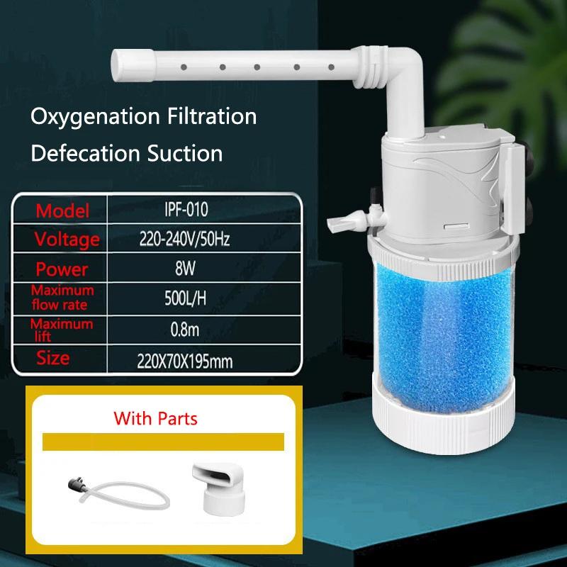 

Internal Aquarium Filter Pump Fish Tank Submersible Silent Air Oxygen Aerator Internal Water Pump Aquarium Air Pump Wave 5-in-1 CN Plug