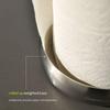 simpletome Kitchen Paper Holder, Tabletop, One-Hand Tear, Rolled-Up Storage, Weighted Base (304 Brushed Silver)