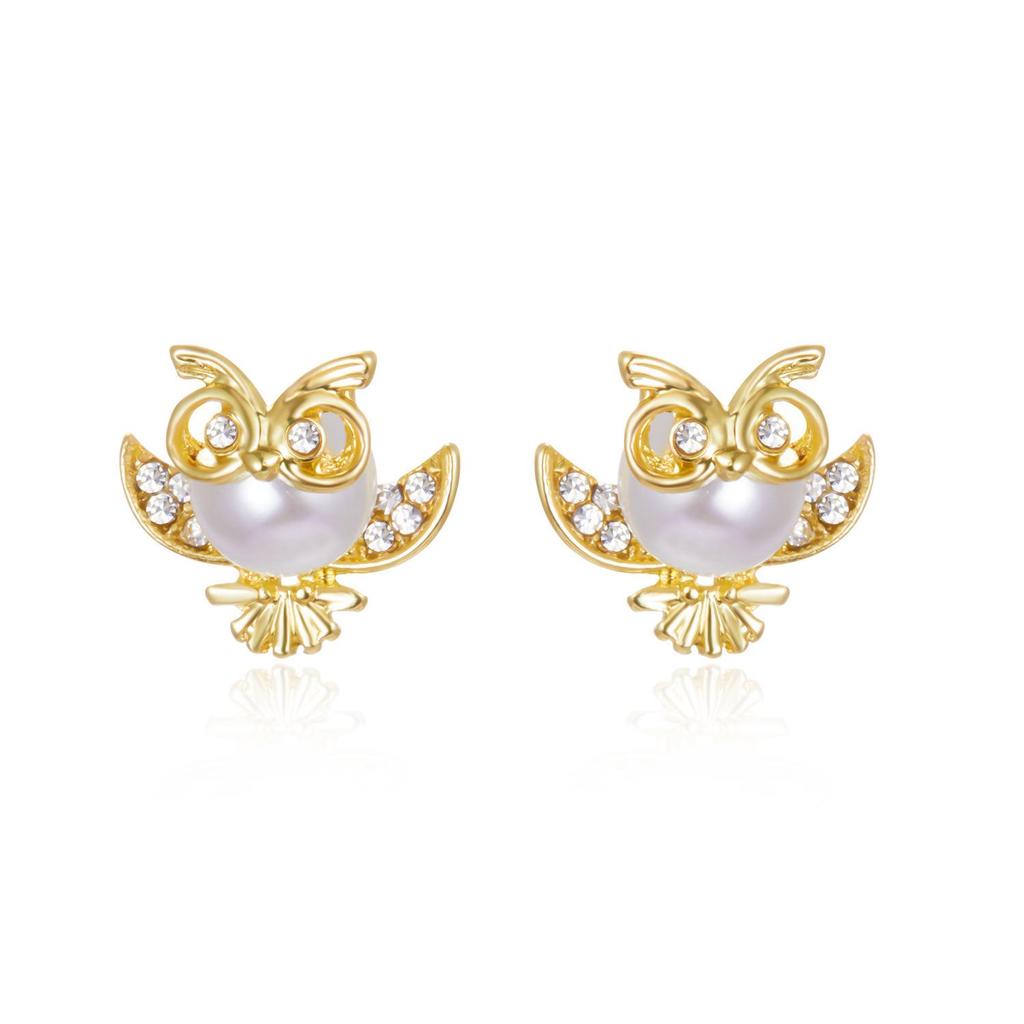 Animal Series Fashion Horse Wings Star Diamond Stud Earrings In Stock
