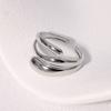 Women Finger Ring Minimalist V-Shaped Geometric Shape Adjustable Fit Open Ring
