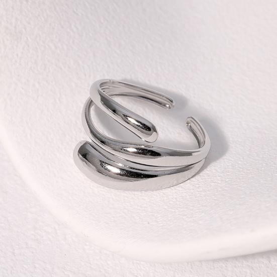 Women Finger Ring Minimalist V-Shaped Geometric Shape Adjustable Fit Open Ring
