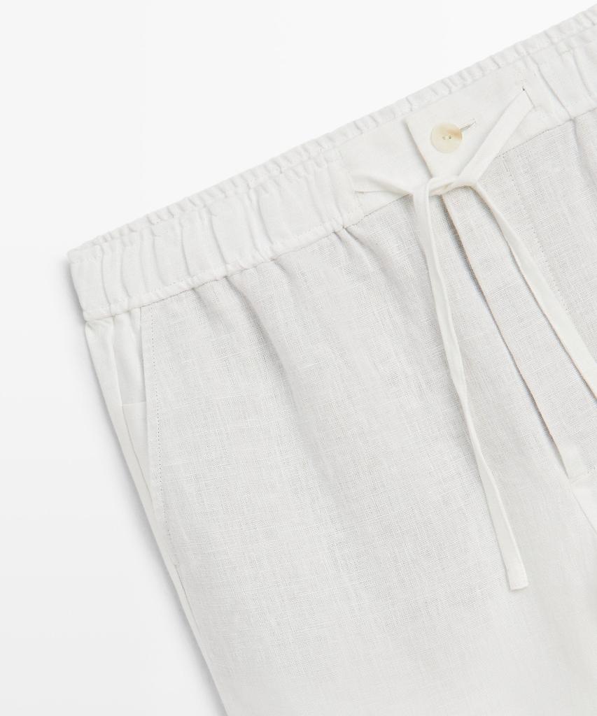 Masimodutti 100% Linen Jogger Fit Pants