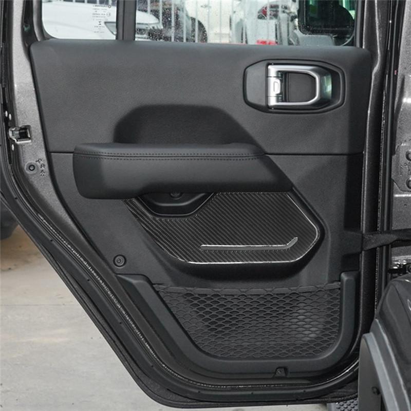 For Jeep Wrangler JL 2018-2023 Gladiator 2020-2023 Car Interior Button Panel Decoration Protection Carbon Fiber Sticker