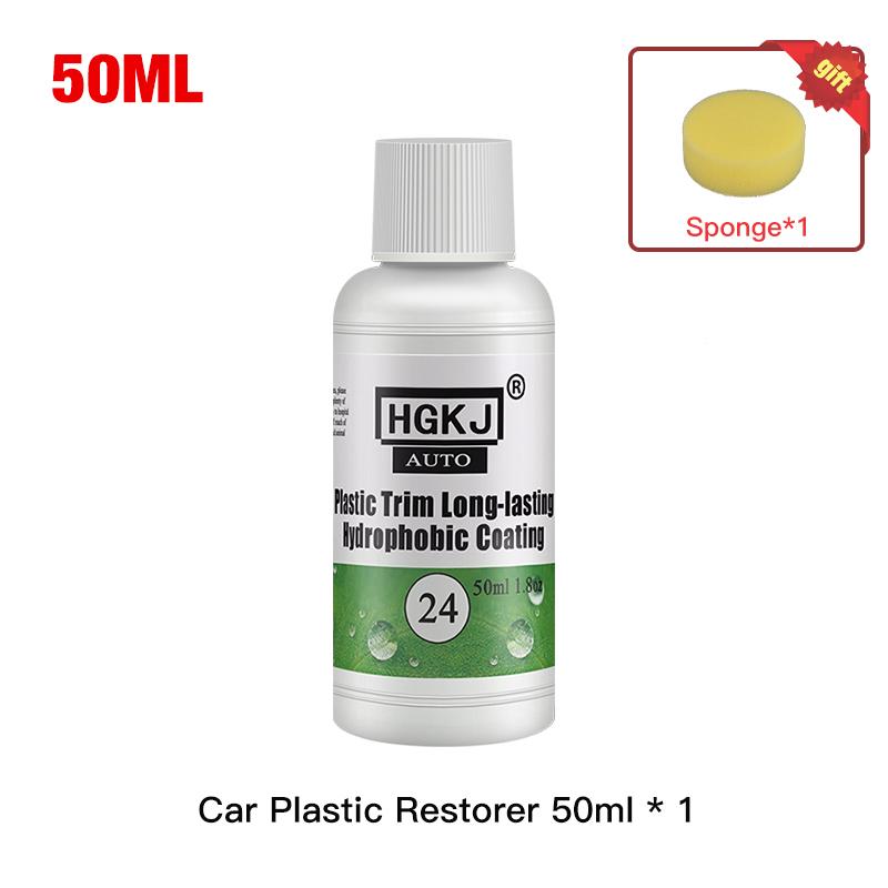 Plastic Restore Revitalizer Kunststoff-Renovierer Langanhaltende Beschichtung für Autogummis Aufarbeiten Reinigen Glanz Schwarz Glanz HGKJ 24