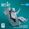 Reskit Rafale Pilot with Ejection Seat Hobby Plastic Model Kit Parts 1/72 C/M (for Boss) RSKF72-0060 (Airplane)