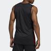 adidas Basketball Training Casual Breathable Knit Vest Men Tops Black Red DY6588