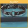 Gothic Womens Snake Skin Leather Choker With Silver Alloy Pendant For Daily Fashion