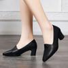  sapatos femininas women fashion black leather office career high heel shoes lady classic comfort elegant pumps ab166
