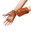 Spring Women Half Finger Genuine Sheepskin Leather Gloves Outdoor Cycling Driving Motorcycle Thin Gloves Fingerless Mittens