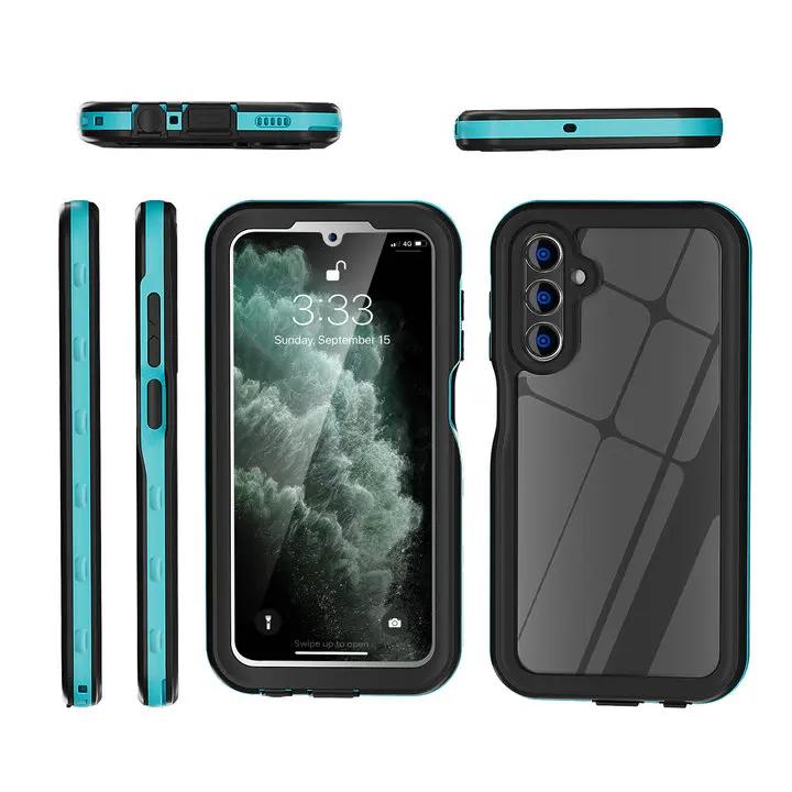 Водонепроницаемый чехол IP68 для Samsung Galaxy A37 A17 A55 A26 A56 5G 360 Защита Герметичный Жесткий Funda Samsung A15 A25 A35 A354G Ударопрочный SAMSUNG A56 5G синий