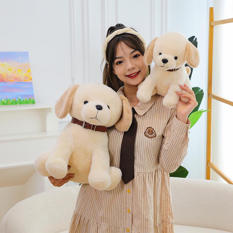 Niedliches Labrador Plüschtier Simulationshunde-Puppe Puppe Kinder Schlafkissen Geburtstagsgeschenk Austausch