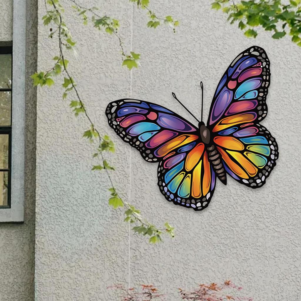 Butterfly Wall Art Hanging Piece for Indoor Outdoor Use, Iron Sculpture Kitchen And Holiday