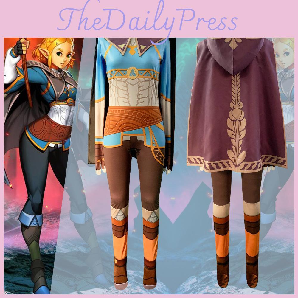 The Legend Of Zelda Breath Of The Wild Kostium Cosplay Sukienka z Jedwabiu Mlecznego Do Anime Roleplay Specjalne Postacie w Zestawie
