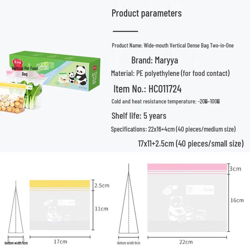 Maryya Stand-Up 2-in-1 Food Storage Bags