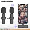 Microfone Lapela Sem Fio K11 com Redução Automática de Ruído para Vídeo, Transmissões Ao Vivo, Entrevistas e Gravação em Celulares e Computadores.