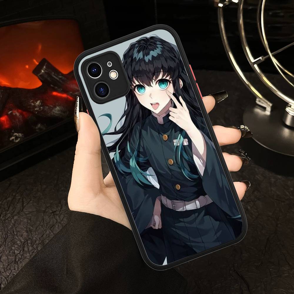 Muichiro Tokito Demon Slayer For IPhone 11 12 13 14 15 16 Pro Max Plus X XS MAX Shockproof Matte Back Cover