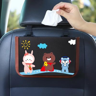 Car Trash Can Foldable Hanging Cartoon Multifunctional Umbrella Storage Bin Car Storage Box Car Interior Storage Stowing Tidying