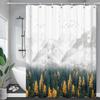 Tropical Leaves Palm Tree Bird Animals Pattern Shower Curtains Bathroom Curtain Waterproof Frabic Bath Bathroom Curtains